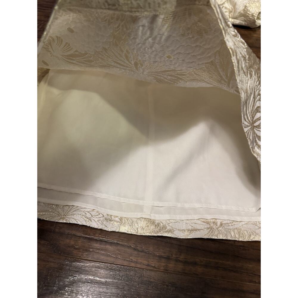 Lilly Pulitzer Brocade Puff Sleeve Mini Dress Metallic Gold White Size 4 - Picture 4 of 9